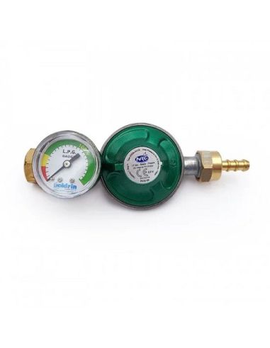 Low pressure LPG regulator 1.5kg 29 mbar with level indicator and safety valve