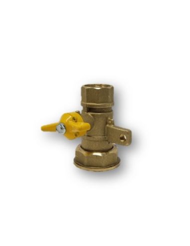 Ball valve for gas meter F. 3/4" x F. 1 1/4" actuated. butterfly
