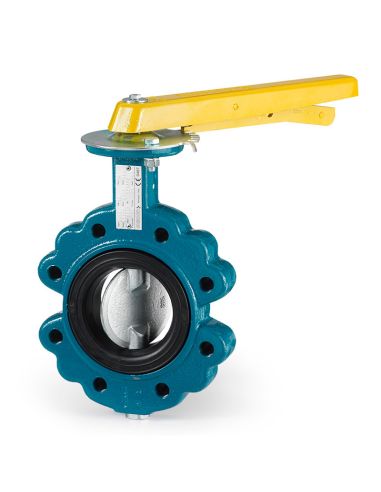Lug butterfly valve in nickel-plated GGG40 DN250